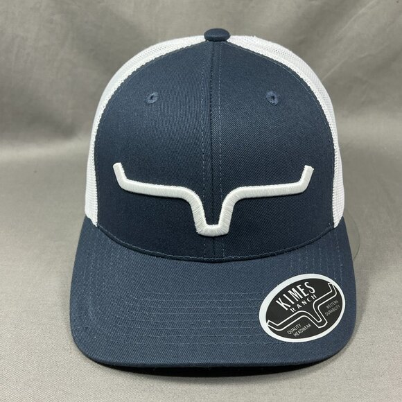 Kimes Ranch Rodeo Cowboy Snapback Hat Cap Blue Trucker Mesh Western Farmer Mens - Picture 2 of 15
